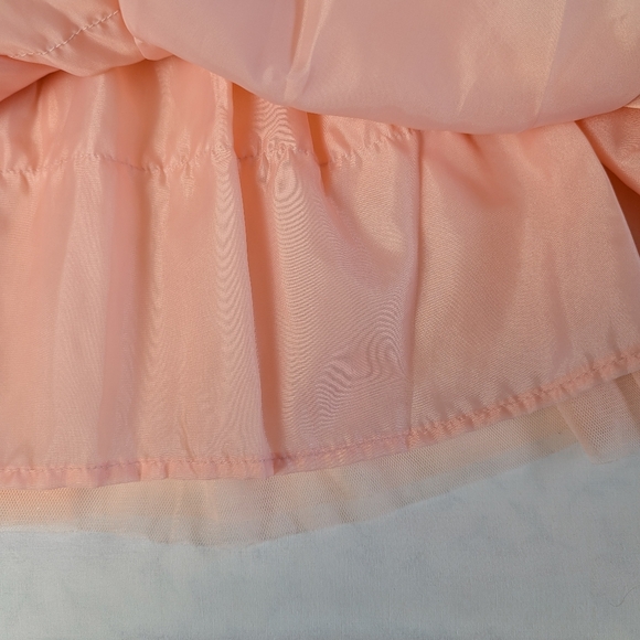 4/$15 18-24M George Sparkle and Lace Tulle Dress Shirt Sleeve Wedding Peach Pink - Picture 7 of 7